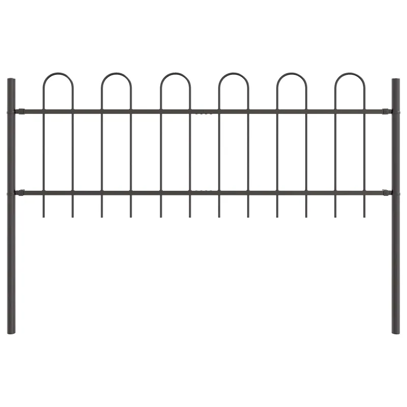Sodo tvora 2 pcs Pilka 3,4 x 0,6 m Miltelinis plienas
