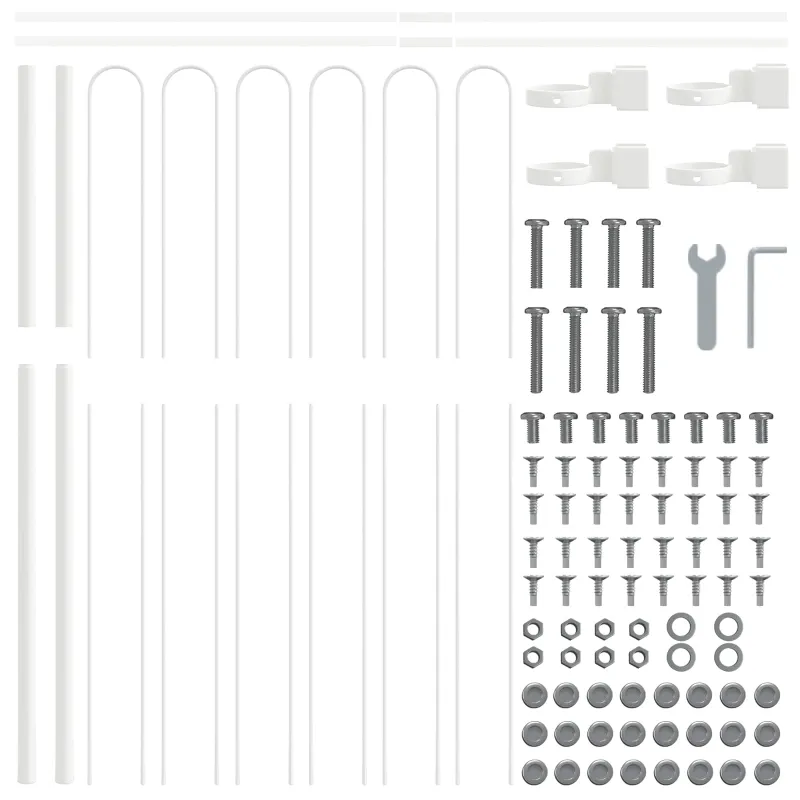 Sodo tvora 2 pcs Pilka 3,4 x 1 m Miltelinis plienas