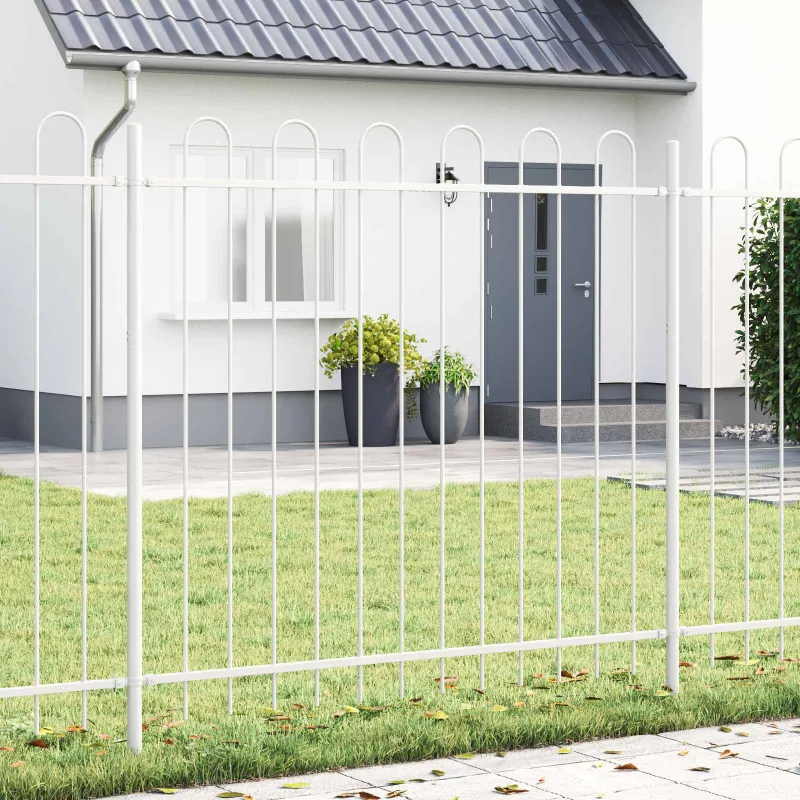 Sodo tvora 2 pcs Balta 3,4 x 1,5 m Miltelinis plienas