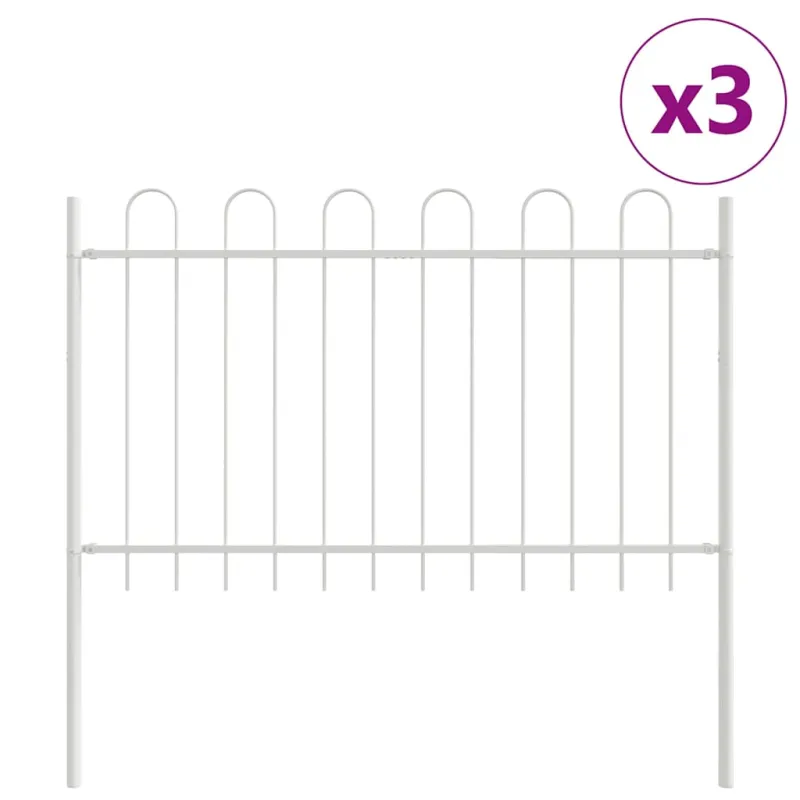 Sodo tvora 3 pcs Balta 5,1 x 1 m Miltelinis plienas