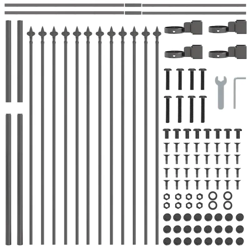 Sodo tvora 5 pcs Pilka 8,5 x 0,8 m Miltelinis plienas