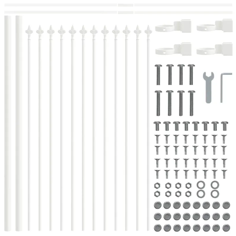 Sodo tvora 5 pcs Balta 8,5 x 0,6 m Miltelinis plienas