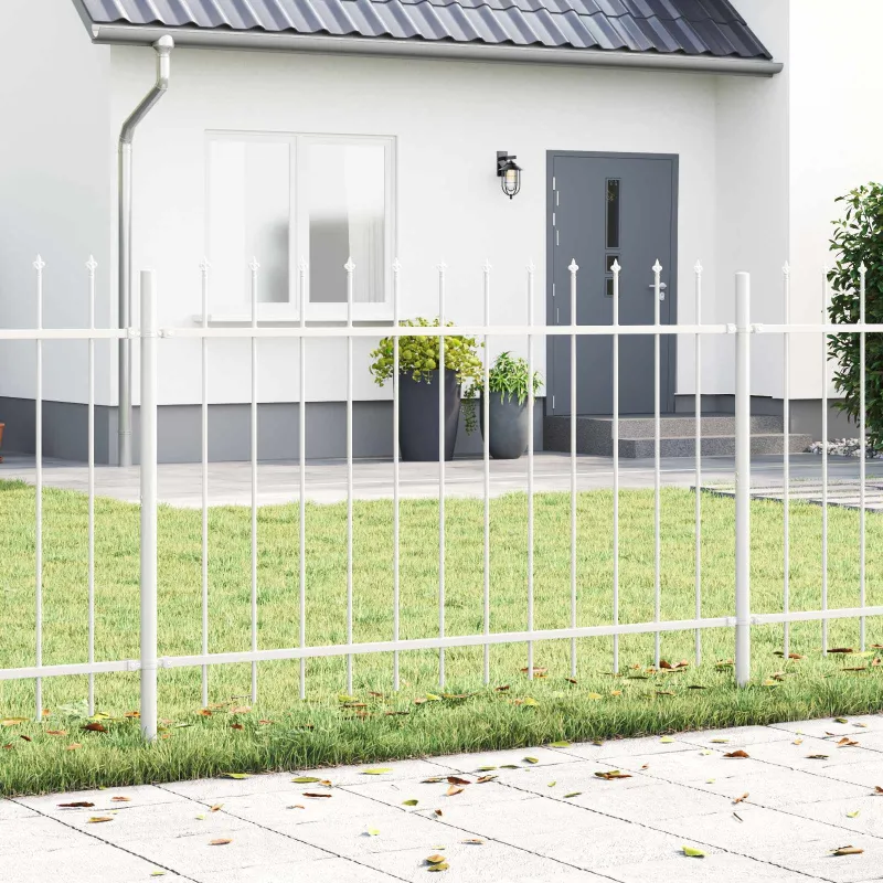 Sodo tvora 5 pcs Balta 8,5 x 0,8 m Miltelinis plienas