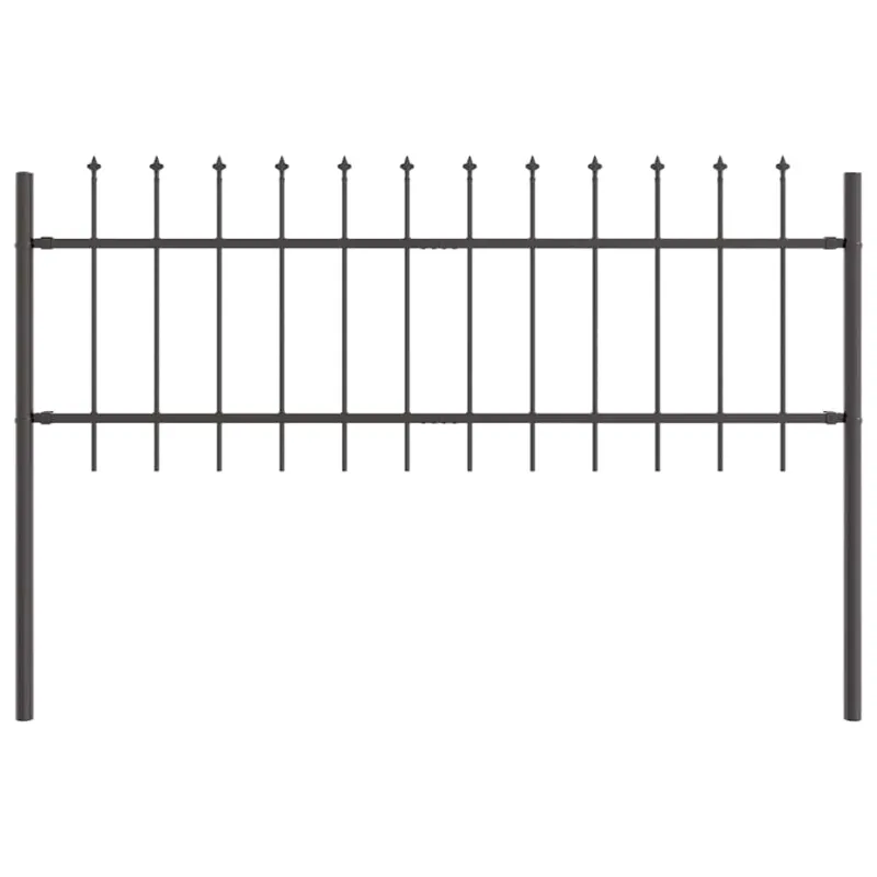 Sodo tvora 6 pcs Pilka 10,2 x 0,6 m Miltelinis plienas