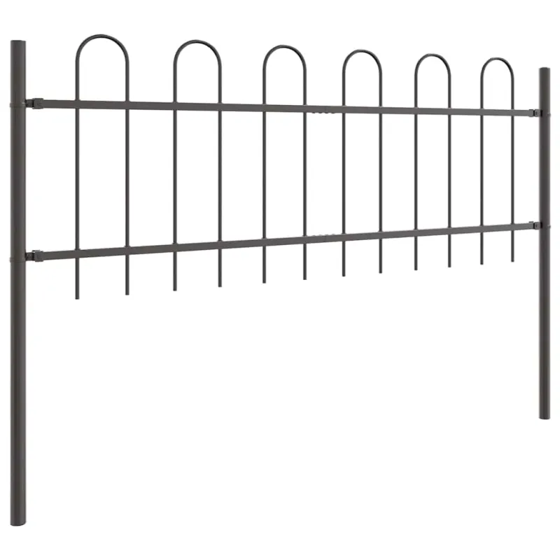 Sodo tvora 6 pcs Pilka 10,2 x 0,6 m Miltelinis plienas