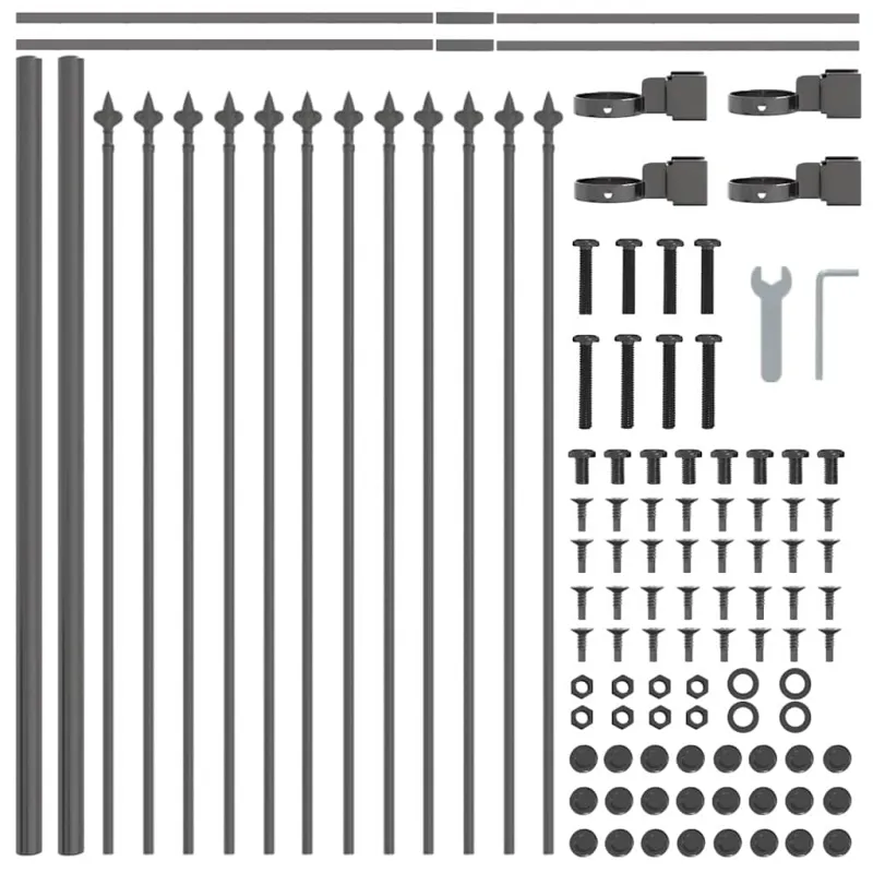 Sodo tvora 7 pcs Pilka 11,9 x 0,6 m Miltelinis plienas