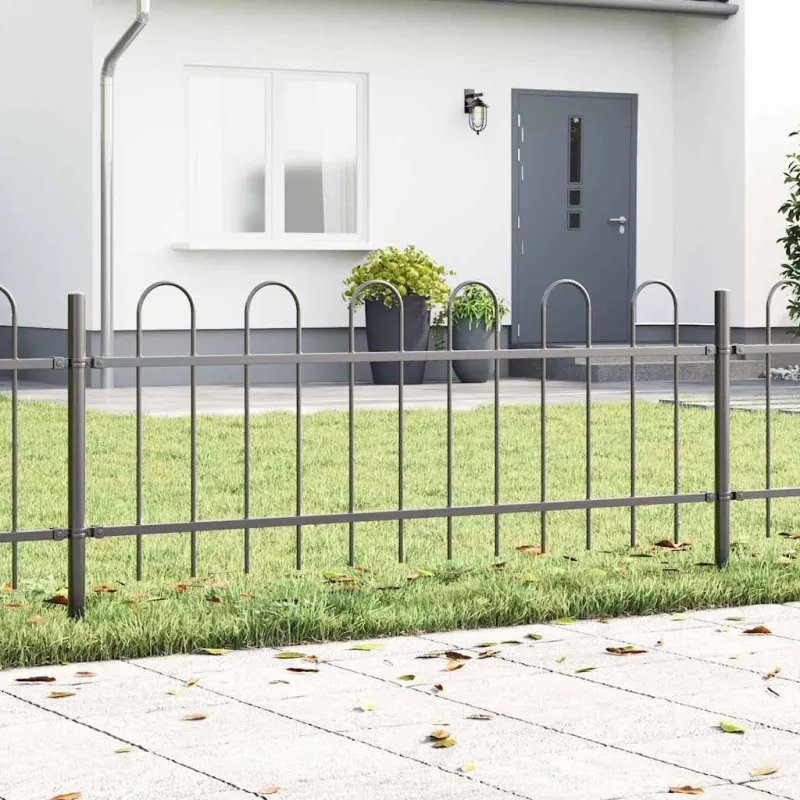 Sodo tvora 7 pcs Pilka 11,9 x 0,6 m Miltelinis plienas
