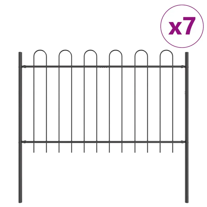 Sodo tvora 7 pcs Pilka 11,9 x 0,8 m Miltelinis plienas