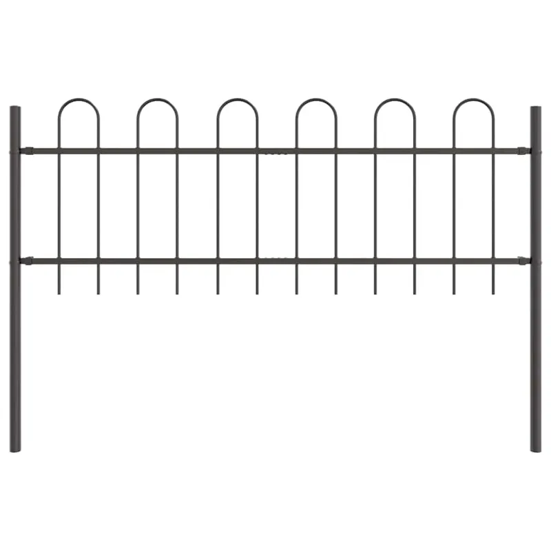 Sodo tvora 8 pcs Pilka 13,6 x 0,6 m Miltelinis plienas