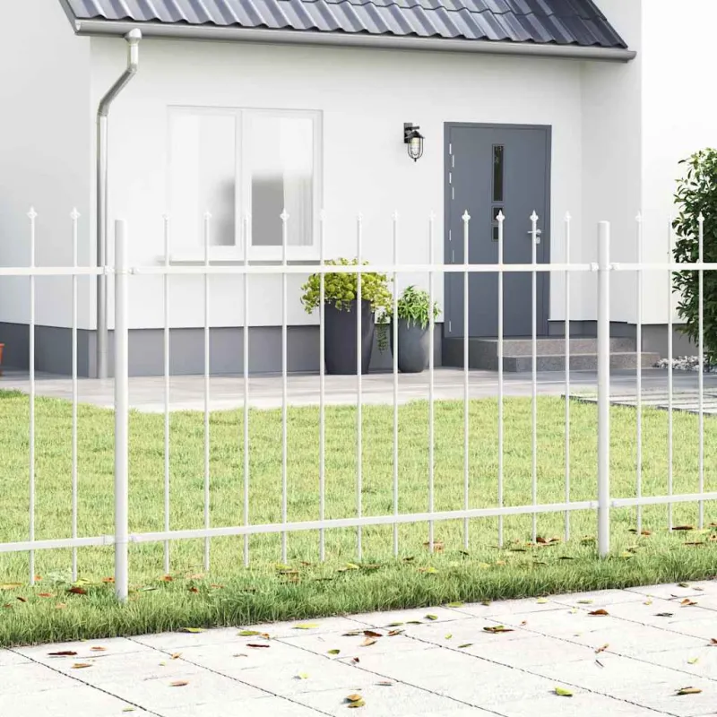 Sodo tvora 9 pcs Balta 15,3 x 1 m Miltelinis plienas