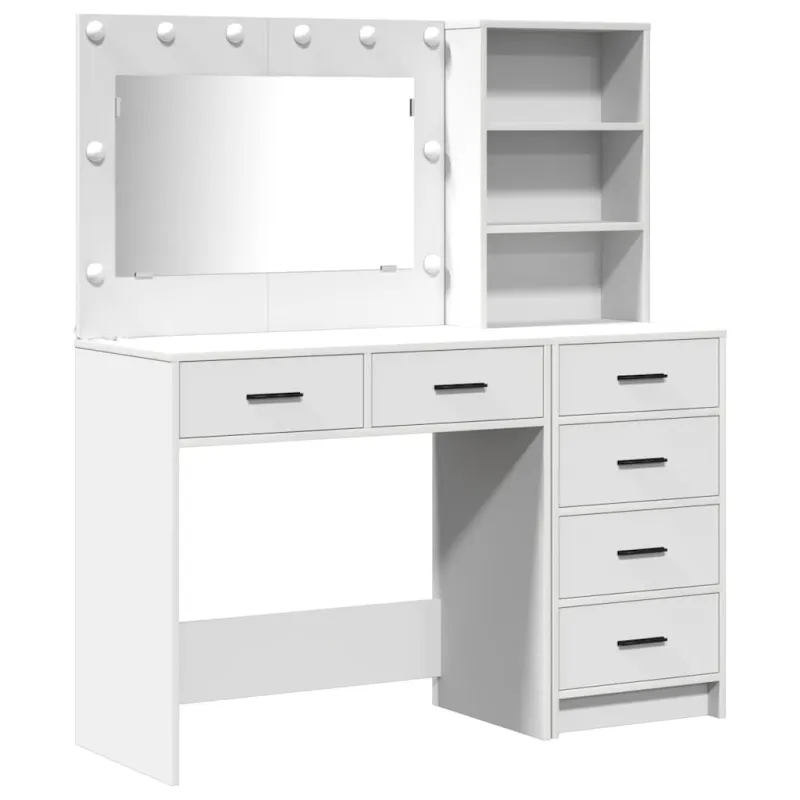 Makiažo stalas Balta 78.5 x 41 x 135 cm Apdirbta mediena