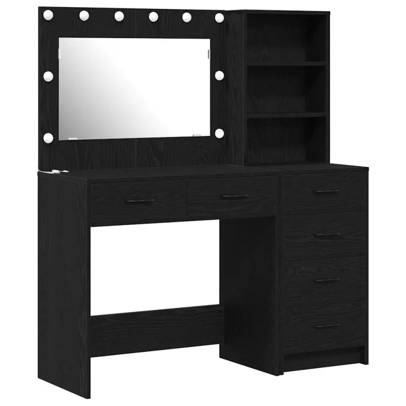 Makiažo stalas Juoda 78.5 x 41 x 135 cm Apdirbta mediena