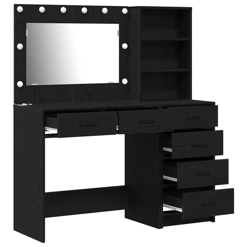 Makiažo stalas Juoda 78.5 x 41 x 135 cm Apdirbta mediena