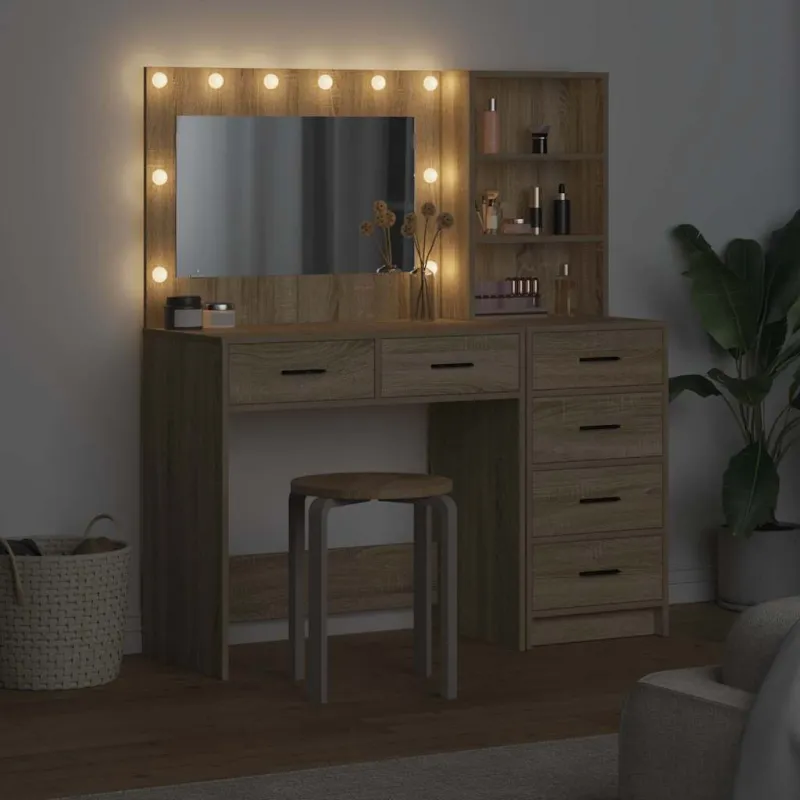 Makiažo stalas Ruda 78.5 x 41 x 135 cm Apdirbta mediena