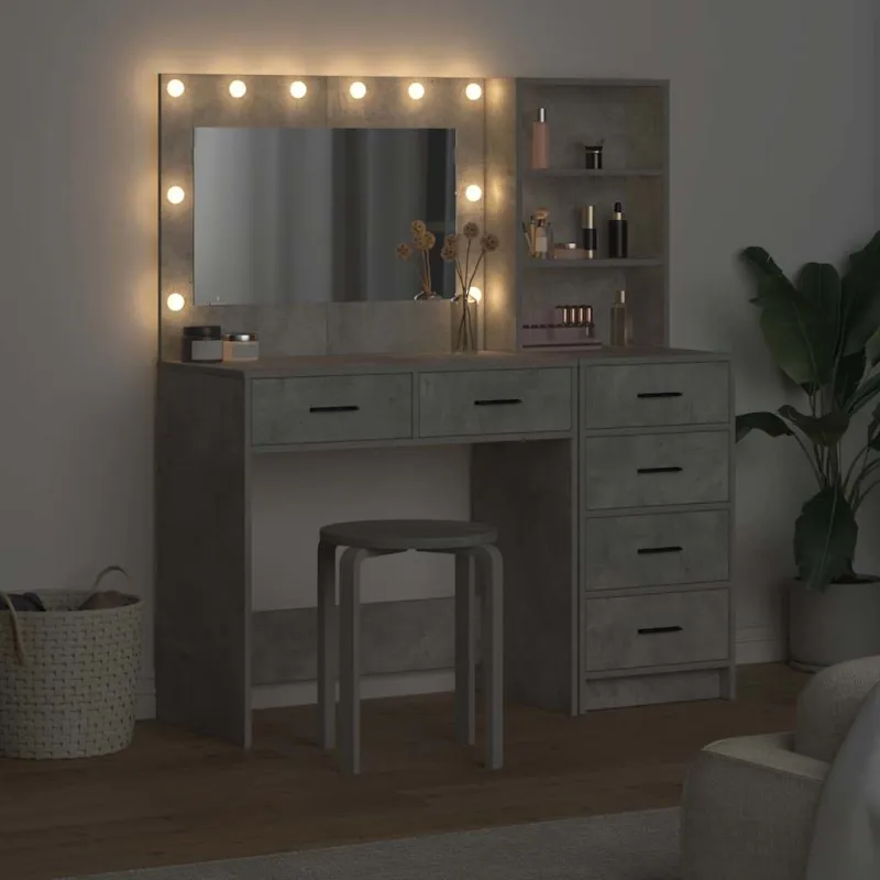 Makiažo stalas Pilka 78.5 x 41 x 135 cm Apdirbta mediena