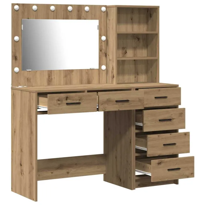 Makiažo stalas Ruda 78.5 x 41 x 135 cm Apdirbta mediena