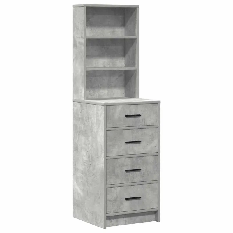 Makiažo stalas 2 pcs Pilka 50 x 41 x 135 cm Apdirbta mediena