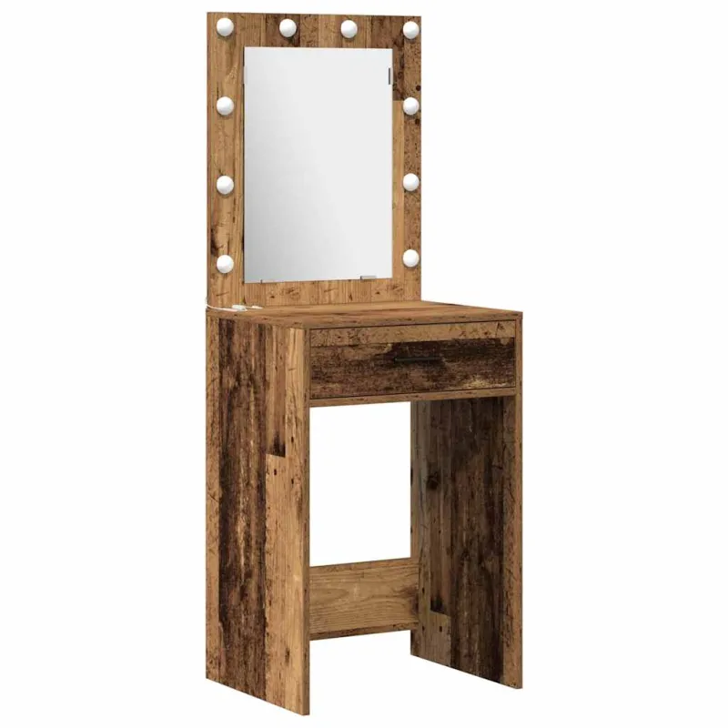 Makiažo stalas 2 pcs Ruda 50 x 41 x 135 cm Apdirbta mediena