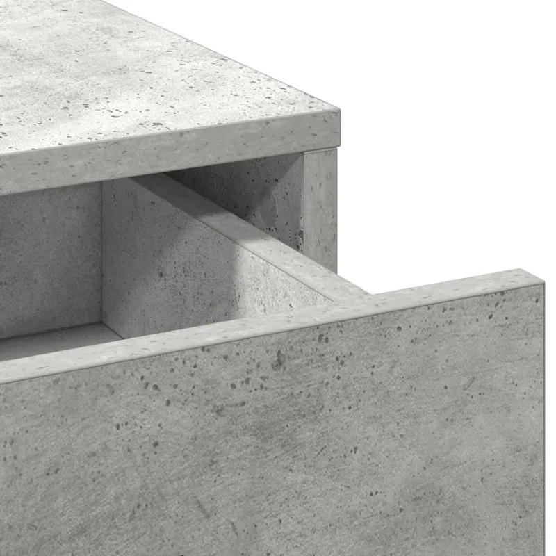 Makiažo stalas su stalčių 3 pcs Betono pilka Apdirbta mediena