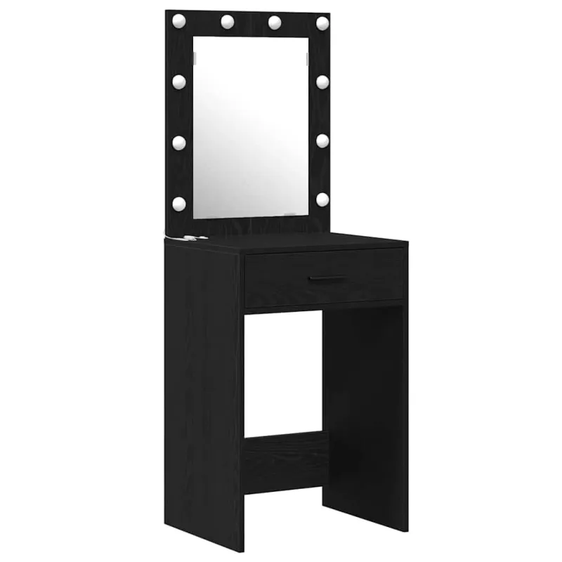 Makiažo stalas 2 pcs Juoda 50 x 41 x 135 cm Apdirbta mediena