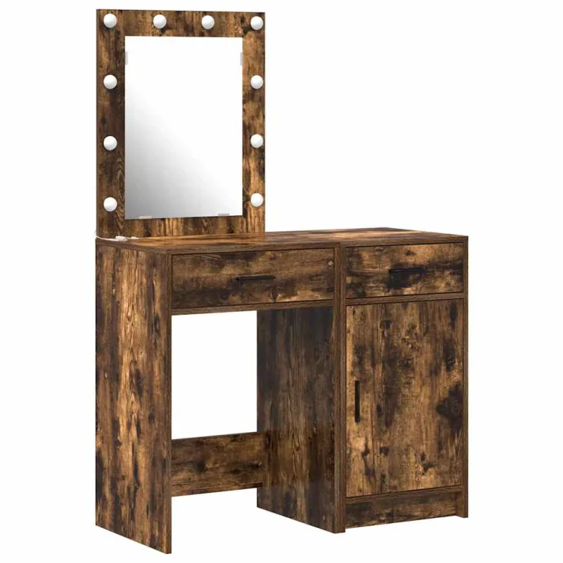 Makiažo stalas 2 pcs Ruda 50 x 41 x 135 cm Apdirbta mediena