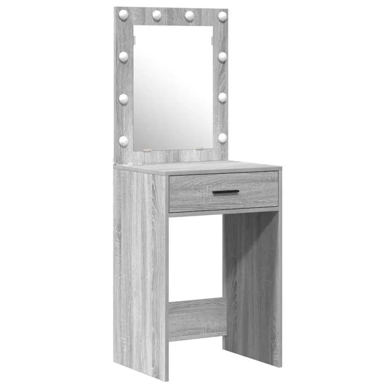 Makiažo stalas 2 pcs Pilka 50 x 41 x 135 cm Apdirbta mediena