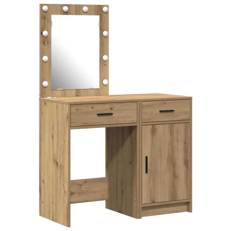 Makiažo stalas 2 pcs Ruda 50 x 41 x 135 cm Apdirbta mediena