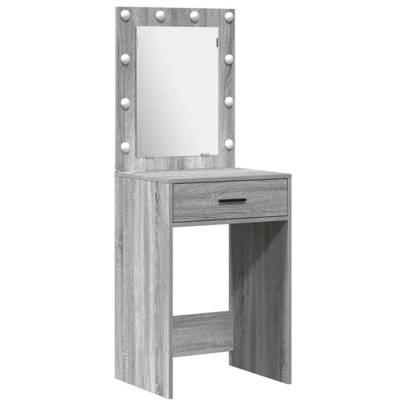 Puošimosi stalo komplektas su LED 3 pcs Pilkas Sonoma