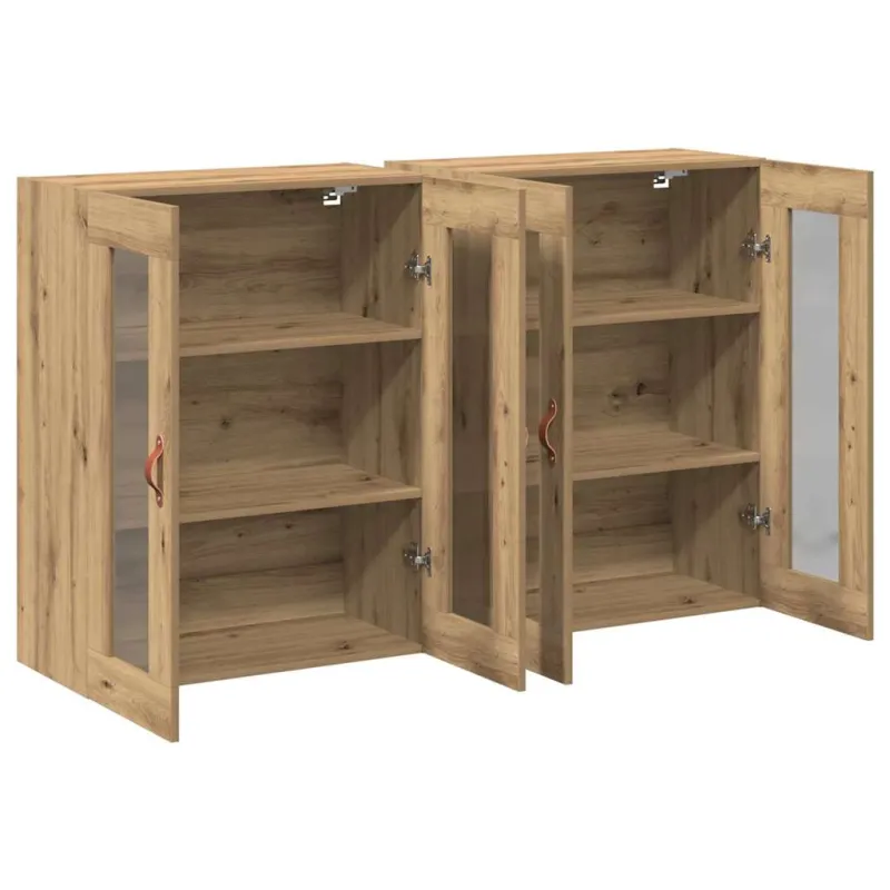 Sieniniai baldai 2 pcs Amatininkų ąžuolas 69,5 x 34 x 90 cm