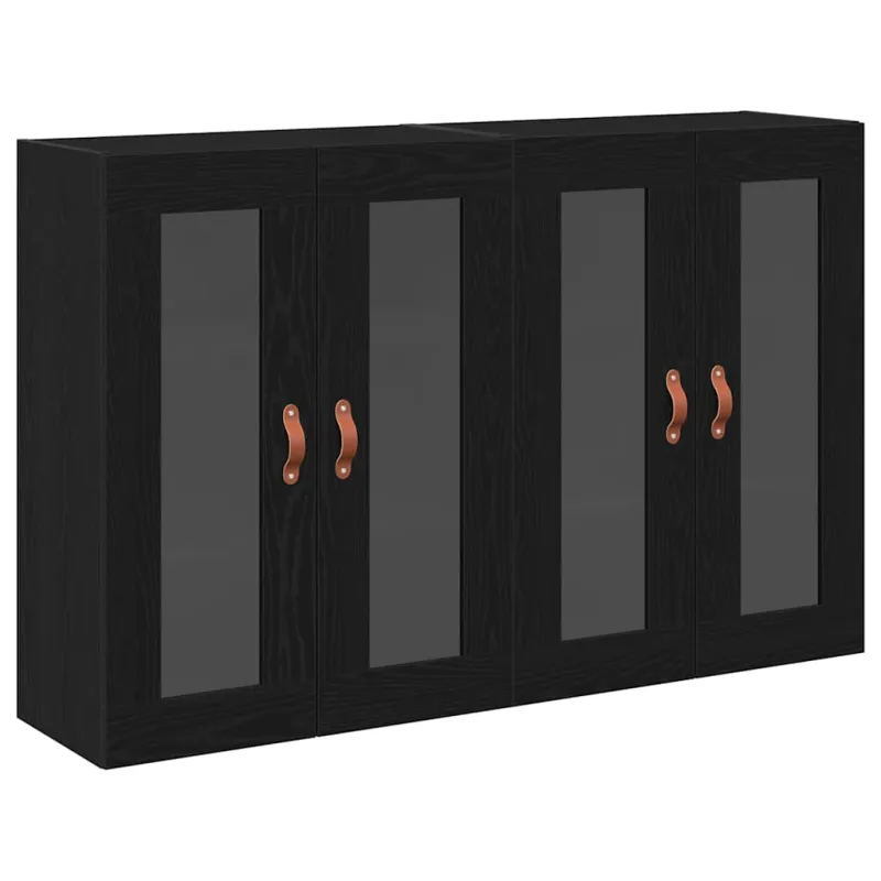 Sieniniai baldai 2 pcs Juodas ąžuolas 69,5 x 34 x 90 cm
