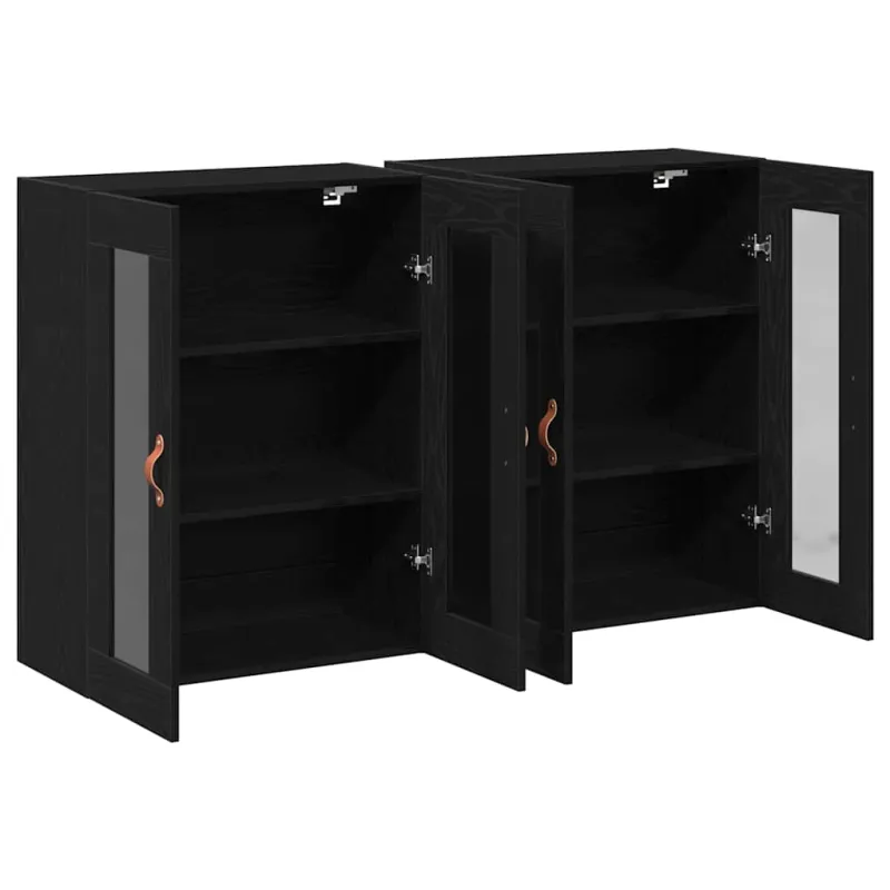 Sieniniai baldai 2 pcs Juodas ąžuolas 69,5 x 34 x 90 cm