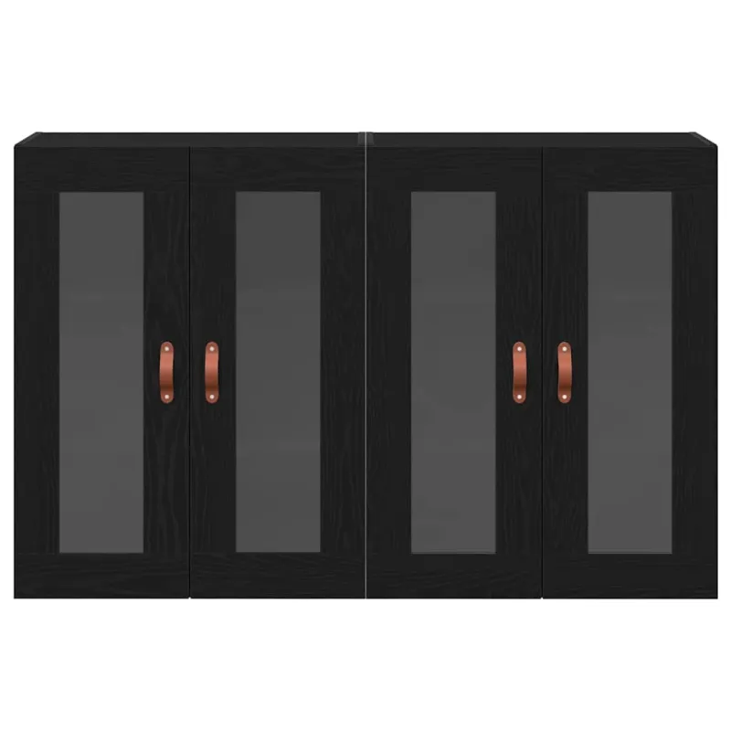Sieniniai baldai 2 pcs Juodas ąžuolas 69,5 x 34 x 90 cm