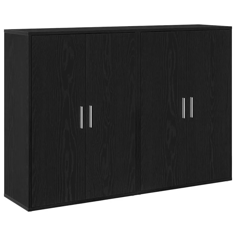 Kabalas 2 pcs Juodas ąžuolas 60 x 31 x 84 cm Apdirbta mediena