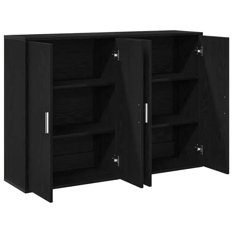 Kabalas 2 pcs Juodas ąžuolas 60 x 31 x 84 cm Apdirbta mediena