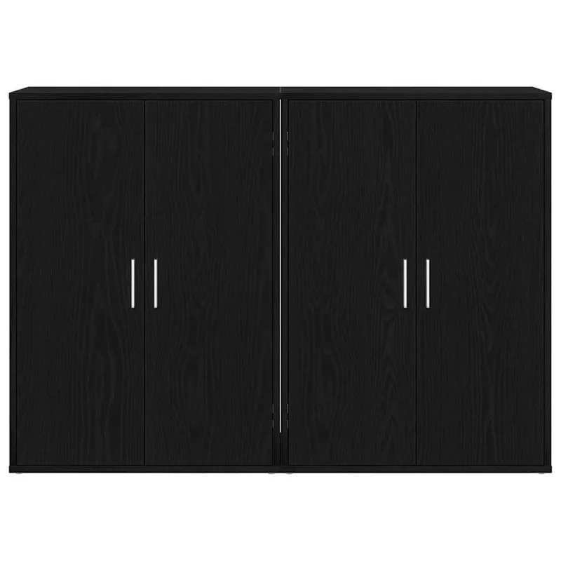 Kabalas 2 pcs Juodas ąžuolas 60 x 31 x 84 cm Apdirbta mediena