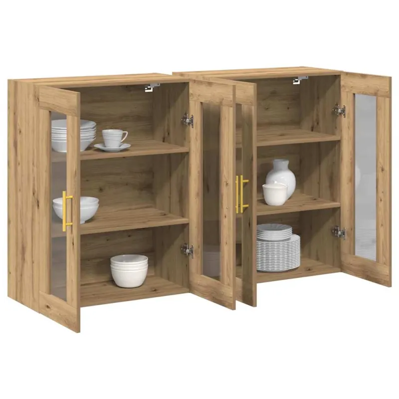 Sieniniai baldai 2 pcs Amatininkų ąžuolas 69,5 x 34 x 90 cm