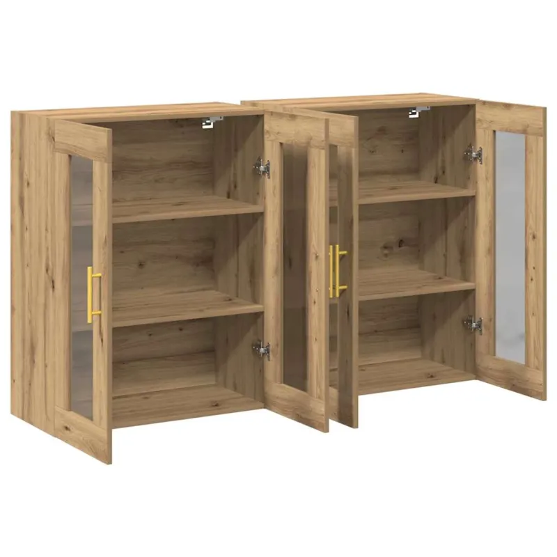 Sieniniai baldai 2 pcs Amatininkų ąžuolas 69,5 x 34 x 90 cm