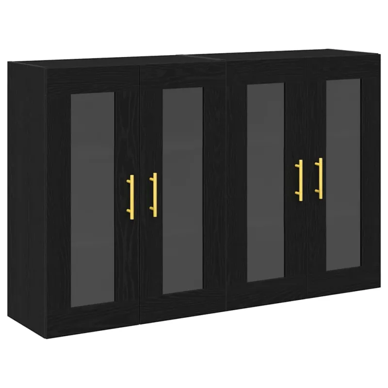 Sieniniai baldai 2 pcs Juodas ąžuolas 69,5 x 34 x 90 cm
