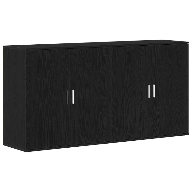 Kabalas 2 pcs Juodas ąžuolas 79 x 38 x 80 cm Apdirbta mediena
