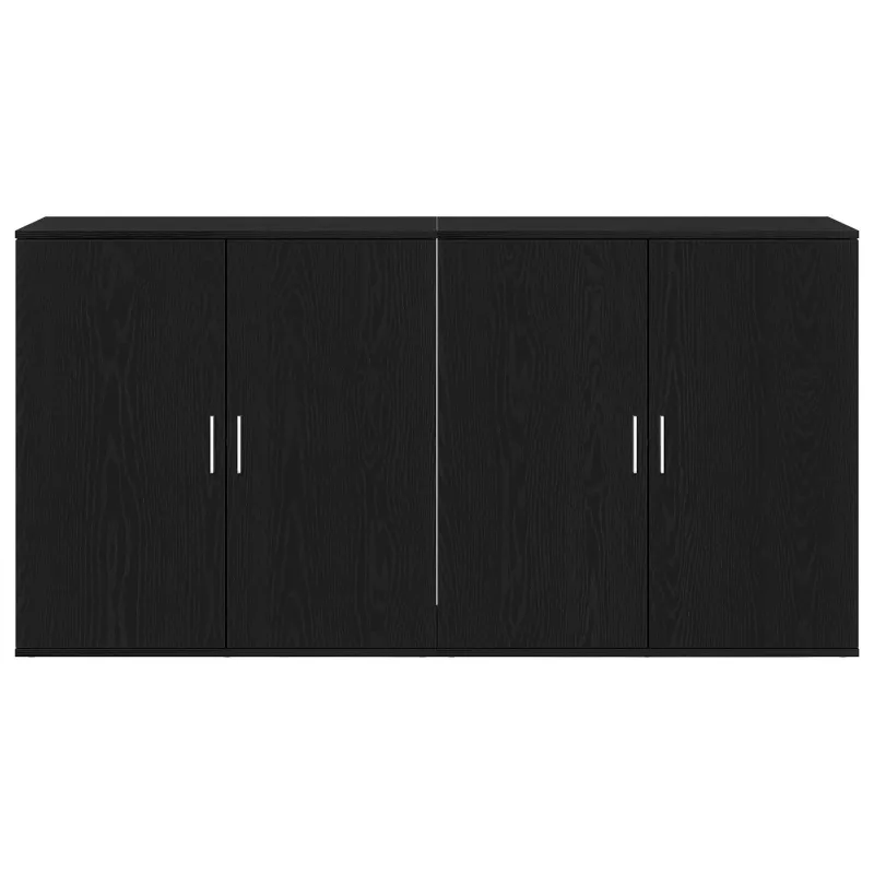 Kabalas 2 pcs Juodas ąžuolas 79 x 38 x 80 cm Apdirbta mediena