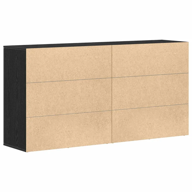Kabalas 2 pcs Juodas ąžuolas 79 x 38 x 80 cm Apdirbta mediena