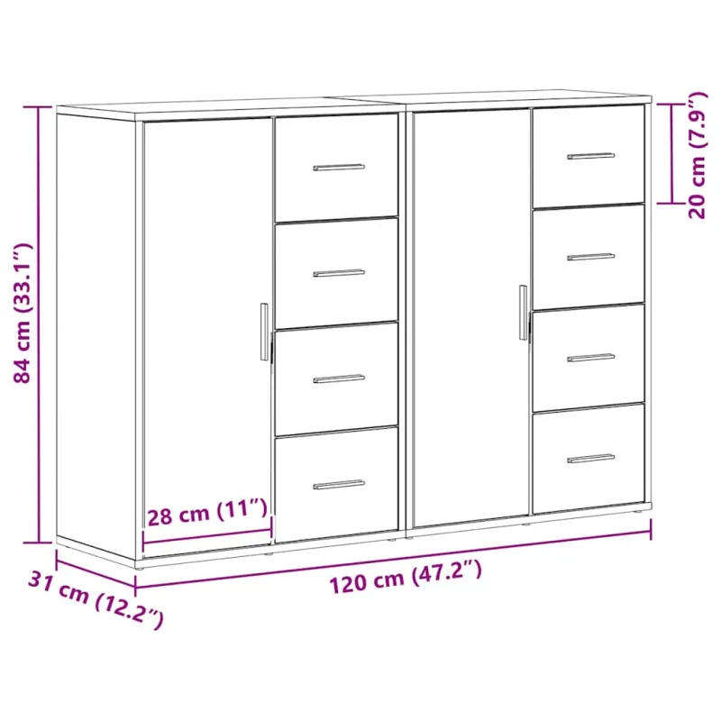 Kabalas 2 pcs Senas medis 60 x 31 x 84 cm Apdirbta mediena