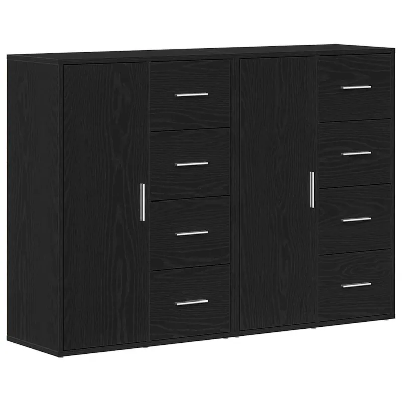 Kabalas 2 pcs Juodas ąžuolas 60 x 31 x 84 cm Apdirbta mediena