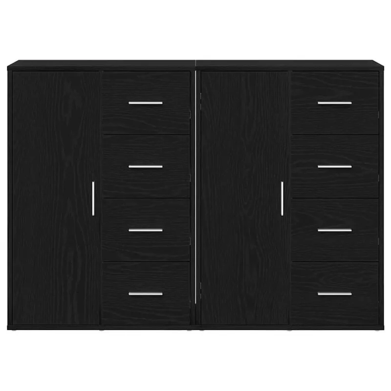Kabalas 2 pcs Juodas ąžuolas 60 x 31 x 84 cm Apdirbta mediena