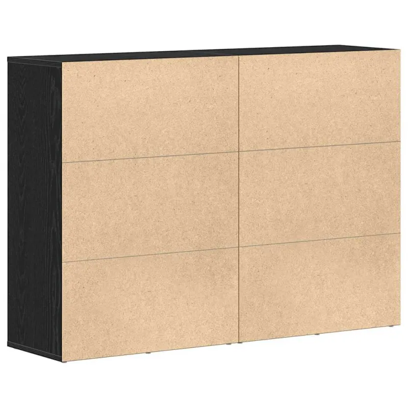 Kabalas 2 pcs Juodas ąžuolas 60 x 31 x 84 cm Apdirbta mediena