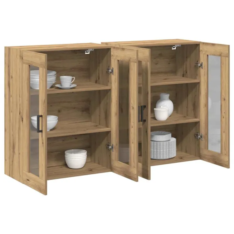 Sieniniai baldai 2 pcs Amatininkų ąžuolas 69,5 x 34 x 90 cm