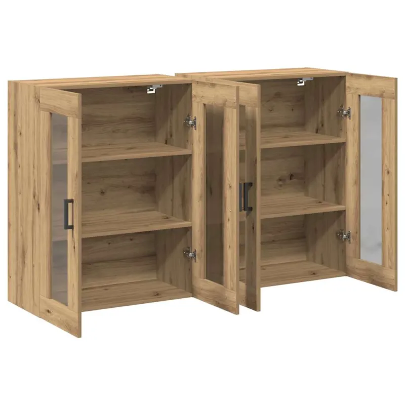 Sieniniai baldai 2 pcs Amatininkų ąžuolas 69,5 x 34 x 90 cm