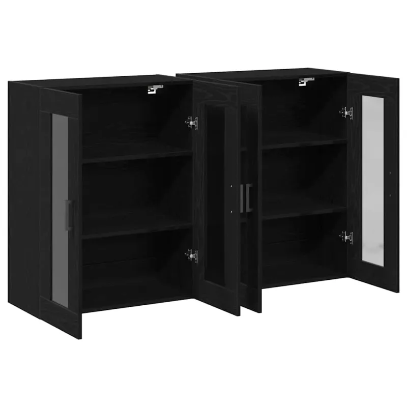 Sieniniai baldai 2 pcs Juodas ąžuolas 69,5 x 34 x 90 cm