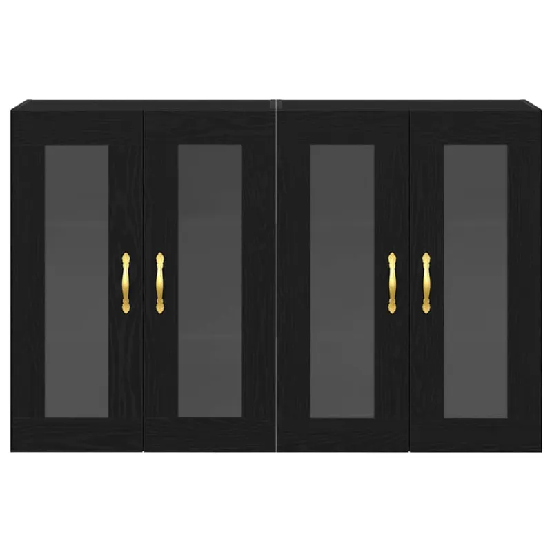 Sieniniai baldai 2 pcs Juodas ąžuolas 69,5 x 34 x 90 cm