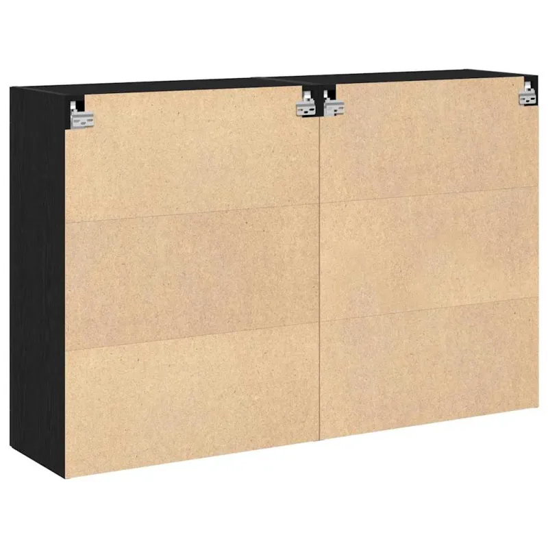 Sieniniai baldai 2 pcs Juodas ąžuolas 69,5 x 34 x 90 cm